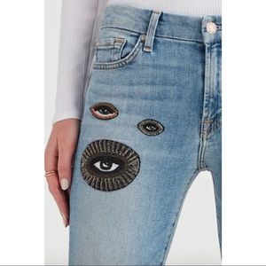 7 For All Mankind Magic Eye Beaded HW Skinny